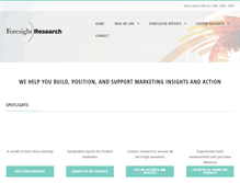 Tablet Screenshot of foresightresearch.com